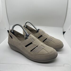 Bass Shoes Womens 8.5M Silliant Fisherman Tan Slip On Casual Comfort Wedge Heels